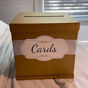 Gold colored Card Box
